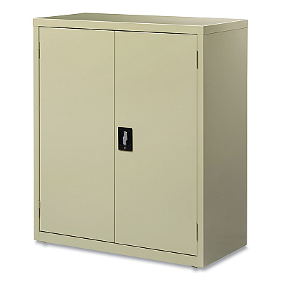 Alera Economy Assembled Storage Cabinets, 3 Shelves, 36" x 18" x 42", Putty (ALEHCM4218PY)