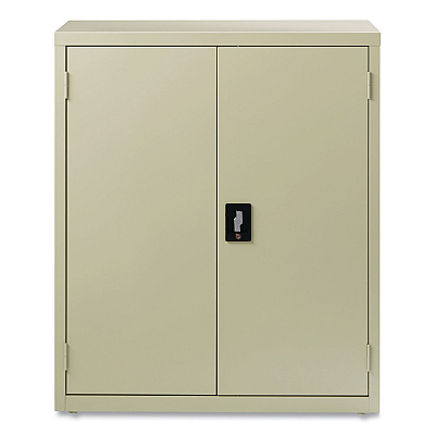 Alera Economy Assembled Storage Cabinets, 3 Shelves, 36" x 18" x 42", Putty (ALEHCM4218PY)