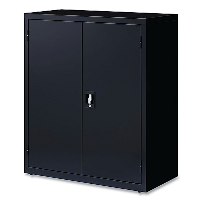 Alera Economy Assembled Storage Cabinets, 3 Shelves, 36" x 18" x 42", Black (ALEHCM4218BK)