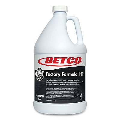 Betco Factory Formula HP Cleaner Degreaser, 1 gal Bottle, 4/Carton (BET1930400)