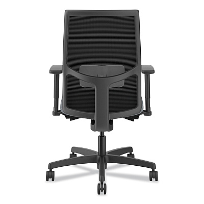 HON Ignition 2.0 4-Way Stretch Mid-Back Mesh Task Chair, Gray Adjustable Lumbar Support, Basalt/Black (HONI2M2BMLA25TK)