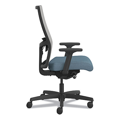 HON Ignition 2.0 4-Way Stretch Mid-Back Task Chair, Black Adjustable Lumbar Support, Carolina Seat, Fog Back, Black Base (HONI2MM2AFH21BT)
