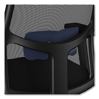 HON Ignition 2.0 4-Way Stretch Mid-Back Mesh Task Chair, Navy Blue Adjustable Lumbar Support, Black (HONI2MM2AMC10ET)