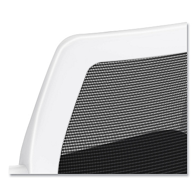 HON Ignition Series Mesh Back Mobile Stacking Chair, Fabric Seat, 25 x 21.75 x 33.5, Black/White (HONI2S6FHFC10K7)