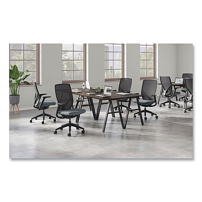HON Flexion Mesh Back Task Chair, Supports Up to 300 lb, 14.81" to 19.7" Seat Height, Black/Basalt (HONFXTSAMAX25NL)