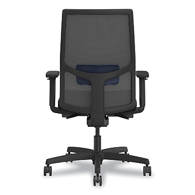 HON Ignition 2.0 4-Way Stretch Mid-Back Mesh Task Chair, Navy Blue Adjustable Lumbar Support, Black (HONI2MM2AMC10ET)