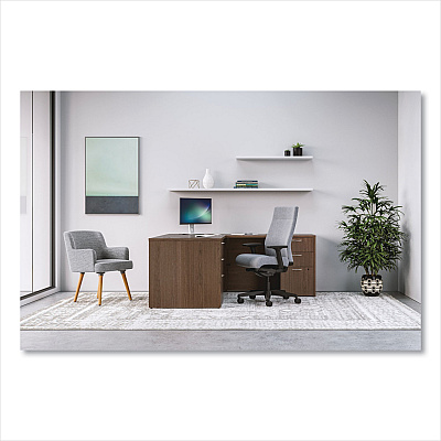 HON Ignition 2.0 Upholstered Mid-Back Task Chair, 17" to 21.25" Seat Height, Basalt Fabric Seat/Back (HONI2U2AHAX25TK)
