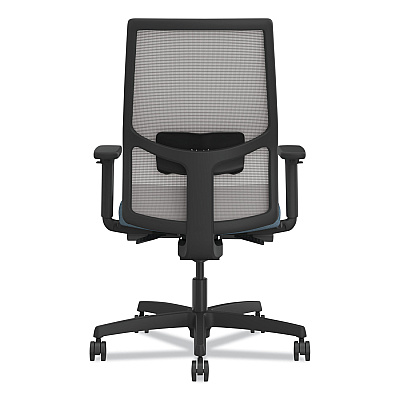 HON Ignition 2.0 4-Way Stretch Mid-Back Task Chair, Black Adjustable Lumbar Support, Carolina Seat, Fog Back, Black Base (HONI2MM2AFH21BT)