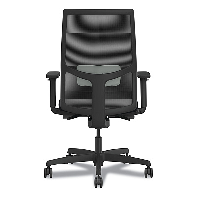HON Ignition 2.0 4-Way Stretch Mid-Back Mesh Task Chair, Gray Adjustable Lumbar Support, Black (HONI2MM2AMC10TT)