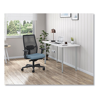 HON Ignition 2.0 Reactiv Mid-Back Task Chair, 17.25" to 21.75" Seat Height, Blue Fabric Seat, Black Back (HONI2MR2ASH21NT)