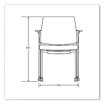 HON Cipher Mesh Back Guest Chair, 24.25" x 24.13" x 33.5", Black Seat, Charcoal Back, Charcoal Base (HONCFRGFHCC10P7)