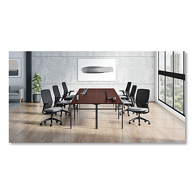 HON Flexion Mesh Back Task Chair, Supports Up to 300 lb, 14.81" to 19.7" Seat Height, Black/Basalt (HONFXTSAMAX25NL)