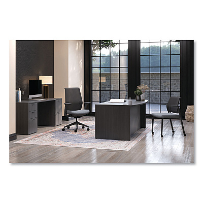 HON Cipher Mesh Back Guest Chair, 24.25" x 24.13" x 33.5", Black Seat, Charcoal Back, Charcoal Base (HONCFRGFHCC10P7)