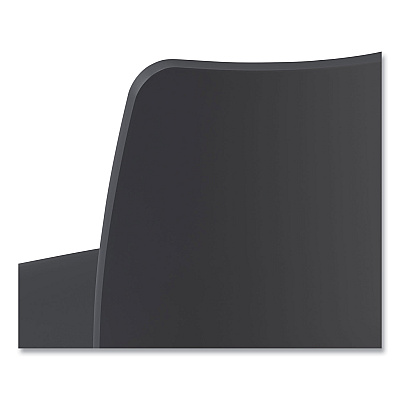 HON Ruck Laminate Chair, Supports Up to 300 lb, 18" Seat Height, Charcoal Seat/Back, Silver Base (HONRUCK1LSP8)