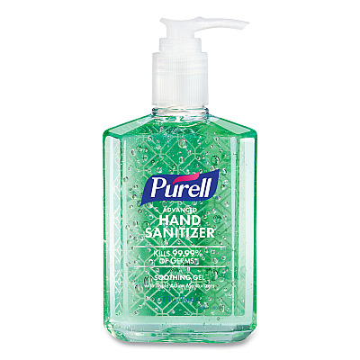 PURELL Advanced Hand Sanitizer Soothing Gel, 8 oz Pump Bottle, Fresh Scent, 4/Pack (967406ECDPK)