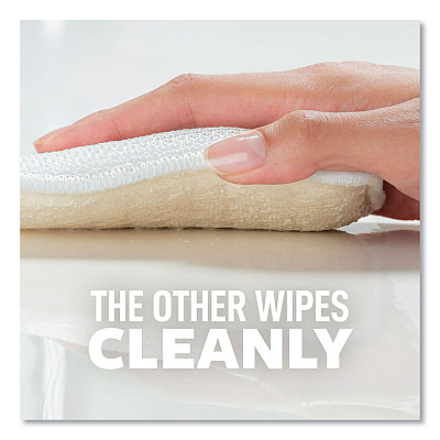 Scotch-Brite Greener Clean Dual Action Scrub and Wipe, 2.8 x 4.7, 0.7" Thick, White, 2/Pack (MMM927732SW)