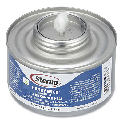 Sterno Handy Wick Chafing Fuel, Methanol, 4 Hour Burn, 4.84 oz Can, 24/Carton (STE10364)