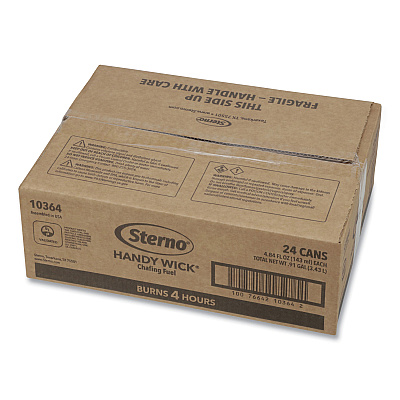 Sterno Handy Wick Chafing Fuel, Methanol, 4 Hour Burn, 4.84 oz Can, 24/Carton (STE10364)