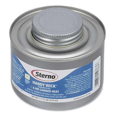 Sterno Handy Wick Chafing Fuel, Methanol, 6 Hour Burn, 7.11 oz Can, 24/Carton (STE10368)