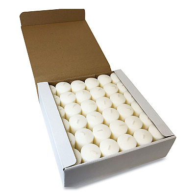Sterno Food Warmer Votive Candles, 10 Hour Burn, 1.46"d x 1.33'h, White, 288/Carton (STE40104)