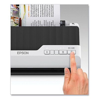 Epson DS-C330 Color Compact Desktop Document Scanner, 660 dpi Optical Resolution, 20-Sheet Auto Document Feeder (B11B272201)