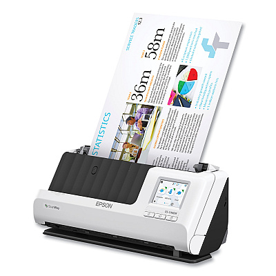 Epson DS-C480W Wireless Color Compact Desktop Document Scanner, 660 dpi Optical Resolution, 20-Sheet Auto Document Feeder (B11B269202)