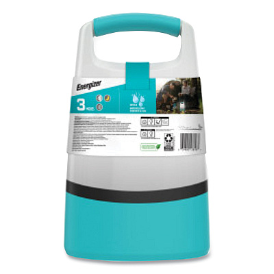 Energizer Vision Hybrid Lantern, 4 AA (Sold Separately), 1 Rechargeable Lithium Ion (Sold Separately), Teal/White (EVEENALUH28)