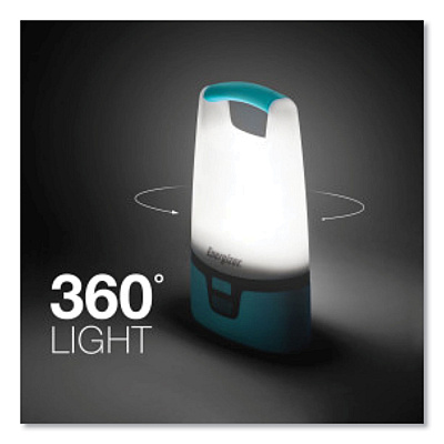Energizer Vision Hybrid Lantern, 4 AA (Sold Separately), 1 Rechargeable Lithium Ion (Sold Separately), Teal/White (EVEENALUH28)