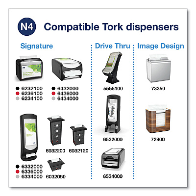 Tork Xpressnap Interfold Dispenser Napkins, 2-Ply, 6.5 x 8.5, Natural, 500/Pack, 12 Packs/Carton (TRK109906)