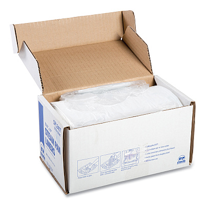 AmerCareRoyal Steam Pan Liners for 1/2-Size Pans, Includes Twist-Ties, 17" x 23.5", Clear, 250/Carton (RPPSPL2417)