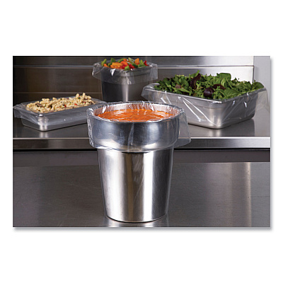 AmerCareRoyal Steam Pan Liners for 1/2-Size Pans, Includes Twist-Ties, 17" x 23.5", Clear, 250/Carton (RPPSPL2417)