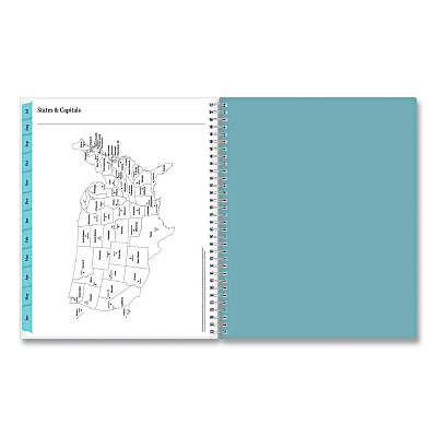Blue Sky Teacher Dots CYO Cover Weekly/Monthly Lesson Planner, 9 Classes, Multicolor Cover, 11 x 8.5, 12-Month (July-June), 2025-2026 (100330)