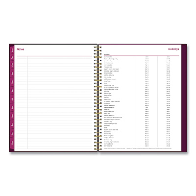 Blue Sky Gili Weekly/Monthly Planner, Jewel Tone Artwork, 11 x 8.5, Plum Cover, 12-Month (Jan to Dec): 2026 (117889)