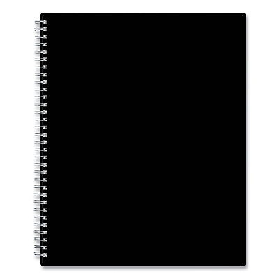 Blue Sky Teacher's Solid Black Weekly/Monthly Lesson Planner, 9 Classes, 11 x 8.5 Sheets, 12-Month (July to June), 2025 to 2026 (134433)