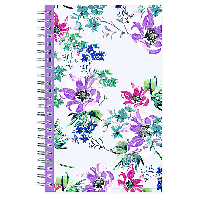 Blue Sky Laila Create-Your-Own Cover Weekly/Monthly Planner, Wildflower Artwork, 8 x 5, Purple/Blue/Pink, 12-Month (Jan to Dec): 2026 (137276)