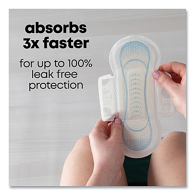 U by U by U by Kotex Security Regular Ultrathin Pad with Wings, Unscented, 36/Pack (KCC53631)