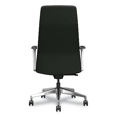 HON Cofi Executive High Back Chair, Supports Up to 300 lb, 15.5 to 20.5 Seat Height, Black Seat/Back, Polished Aluminum Base (HONCEUW0PU10C9P)