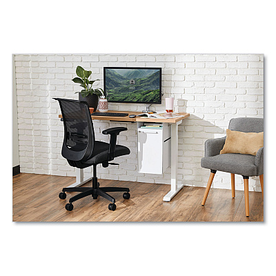 HON Fuse Undermount Storage Pedestal, 1 Shelf/1 Cubby, Left/Right Orientation, White, 10 x 14.37 x 20 (HONHAUFHR15PJWL)