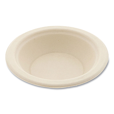 Boardwalk Bagasse PFAS-Free Dinnerware, Round Bowl, 12 oz, Tan, 1,000/Carton (BWKBOWL12NPFA)