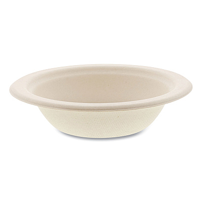 Boardwalk Bagasse PFAS-Free Dinnerware, Round Bowl, 12 oz, Tan, 1,000/Carton (BWKBOWL12NPFA)