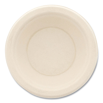 Boardwalk Bagasse PFAS-Free Dinnerware, Round Bowl, 12 oz, Tan, 1,000/Carton (BWKBOWL12NPFA)