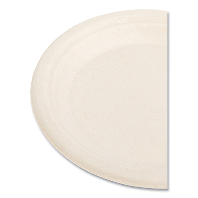 Boardwalk Bagasse PFAS-Free Dinnerware, Plate, 6" dia, Tan, 1,000/Carton (BWKPLATEWF6NPFA)