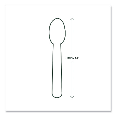Vegware White CPLA Cutlery, Compostable, Spoon, 1,000/Carton (VEGVWSP65)