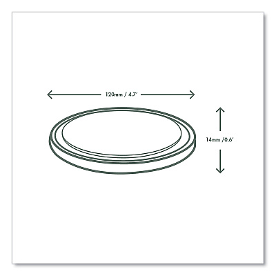 Vegware Round Deli Pot Lids, Compostable, For 8 oz to 32 oz Deli Containers, Plastic, 500/Carton (VEGVDC120H)