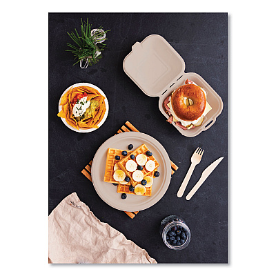 Vegware Nourish Molded Fiber Tableware, Compostable, Bowl, 12 oz, White, 1,000/Carton (VEGWH12B)