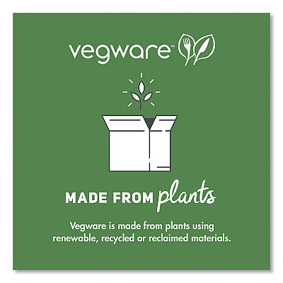 Vegware Nourish Molded Fiber Takeout Container, Compostable, 9 x 10 x 2, Natural, Sugarcane, 200/Carton (VEGB027N)
