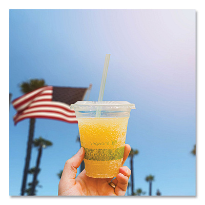 Vegware 96 Series Cold Cup Lids, Compostable, Fits 96-Series Cups,1,000/Carton (VEGC96FCH)