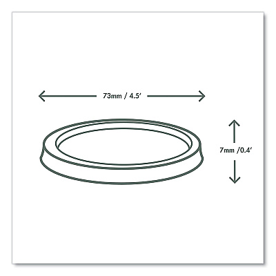 Vegware Portion Pot Lids, Compostable, Fits 2 oz to 4 oz Portion Pots, Clear, 2,000/Carton (VEGCF736)
