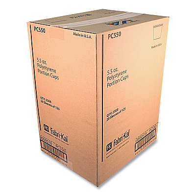 Fabri-Kal Portion Cups, 5.5 oz, Translucent, 125/Sleeve, 20 Sleeve/Carton (FABPC550)
