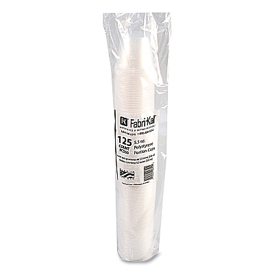 Fabri-Kal Portion Cups, 5.5 oz, Translucent, 125/Sleeve, 20 Sleeve/Carton (FABPC550)